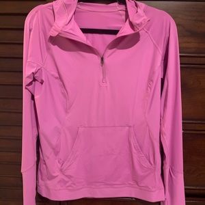 Lululemon pink lightweight, half zip pullover.